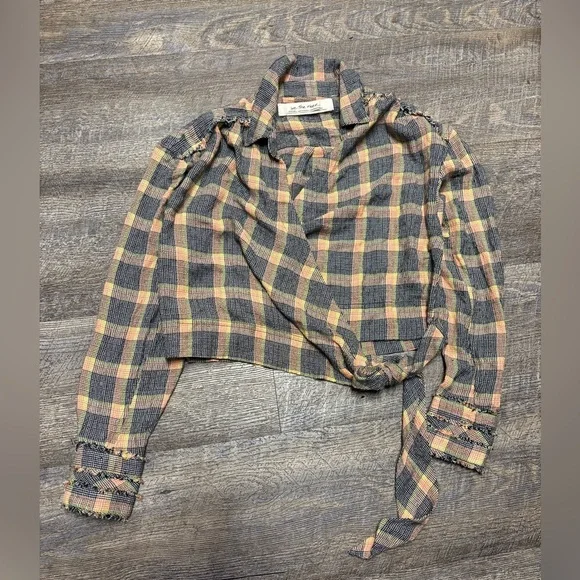 We the free Plaid Wrap Blouse - Picture 2 of 12